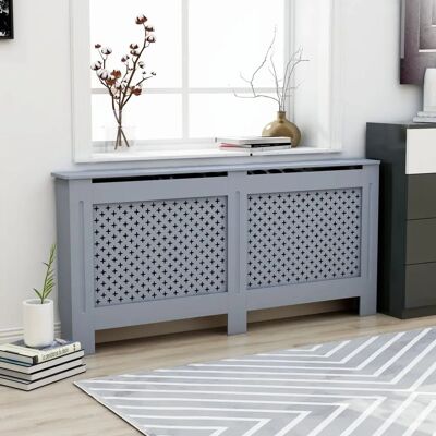 vidaXL Radiatorabdeckung Anthrazit MDF Grill Schrank Heizkörper Regal Heizungseinheit - Radiatorabdeckung vidaXL Radiatorabdeckung Anthrazit MDF Grill Schrank Heizkörper Regal Heizungseinheit - Radiatorabdeckung