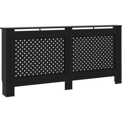 vidaXL Schwarzes MDF Radiatorabdeckung - Dekor & Regal - Heizung vidaXL Schwarzes MDF Radiatorabdeckung - Dekor & Regal - Heizung