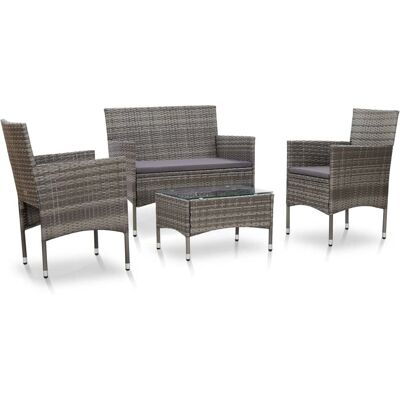 VidaXL Gartenset - Grau, Wetterfest, Modular VidaXL Gartenset - Grau, Wetterfest, Modular