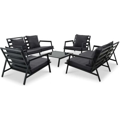 VidaXL 47817 Outdoor Möbelset - Polierte Aluminium-Lounge VidaXL 47817 Outdoor Möbelset - Polierte Aluminium-Lounge