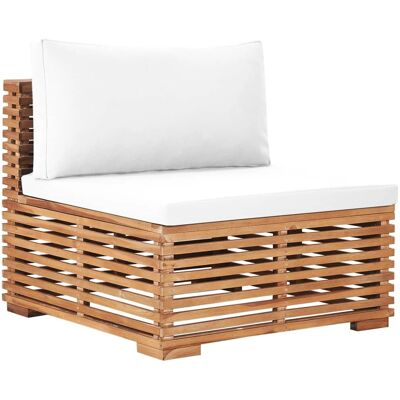 vidaXL Gartensofa mit Creme-Kissen - Gartenmöbel vidaXL Gartensofa mit Creme-Kissen - Gartenmöbel