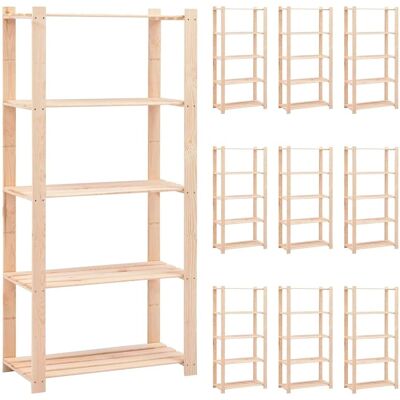 vidaXL Estanterías de Almacenamiento 5 Niveles 10 Piezas - Estantes vidaXL Estanterías de Almacenamiento 5 Niveles 10 Piezas - Estantes
