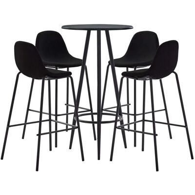 vidaXL 3051130 Modernes Küchen-Bar-Set - Schwarz vidaXL 3051130 Modernes Küchen-Bar-Set - Schwarz