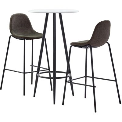 VidaXL Barmöbel-Set - Modern Ergonomisch 3-teilig Grau VidaXL Barmöbel-Set - Modern Ergonomisch 3-teilig Grau