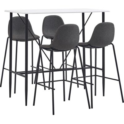 VidaXL Modernes Barmöbel-Set - Runde MDF-Tisch mit 4 Stühlen VidaXL Modernes Barmöbel-Set - Runde MDF-Tisch mit 4 Stühlen