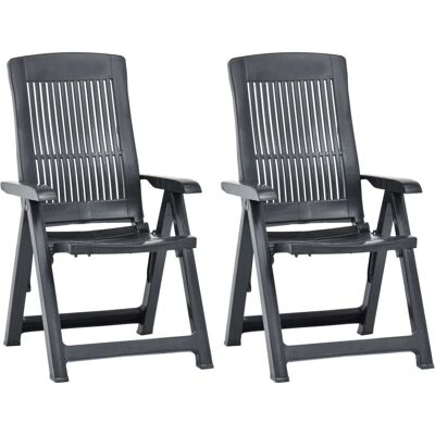 vidaXL 48768 Outdoor-Stuhl Terrasse Kunststoff Anthrazit vidaXL 48768 Outdoor-Stuhl Terrasse Kunststoff Anthrazit