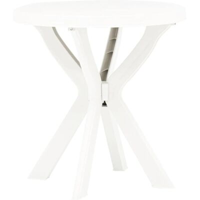 vidaXL Wit Plastic Bistro Tafel Ø70 cm - Tuin Eettafel vidaXL Wit Plastic Bistro Tafel Ø70 cm - Tuin Eettafel
