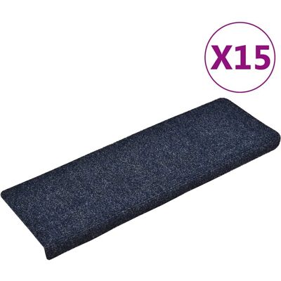 vidaXL Tapetes para escaleras azules 15 piezas 65x21x4 cm vidaXL Tapetes para escaleras azules 15 piezas 65x21x4 cm