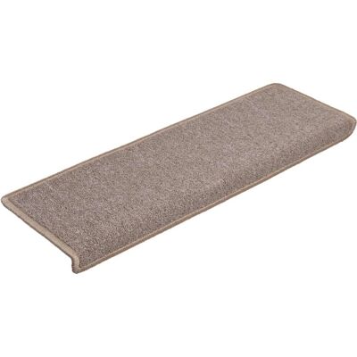 vidaXL 15x Tapijttegels voor trappen 65x25cm Lichtbruin Trapbescherming - Tapijttegels vidaXL 15x Tapijttegels voor trappen 65x25cm Lichtbruin Trapbescherming - Tapijttegels