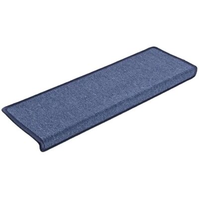 vidaXL 15x Teppich-Treppenstufen 65x25cm Blau Treppenschutz Dekoratives Läufer vidaXL 15x Teppich-Treppenstufen 65x25cm Blau Treppenschutz Dekoratives Läufer
