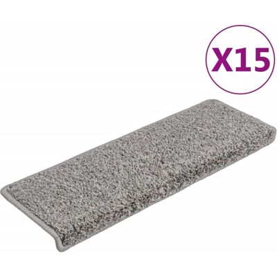 vidaXL Teppich-Treppenschutz 15 Stk. 65x21x4 cm Grau vidaXL Teppich-Treppenschutz 15 Stk. 65x21x4 cm Grau