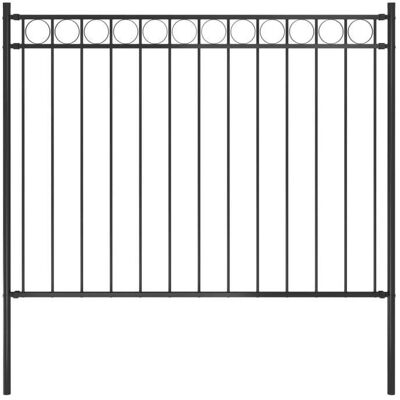 vidaXL Garden Fence Steel 1.7x1.2 m Black Outdoor Border Edging Fencing Barrier - Garden Fence vidaXL Garden Fence Steel 1.7x1.2 m Black Outdoor Border Edging Fencing Barrier - Garden Fence
