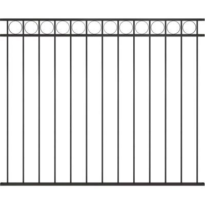 Panneau de Clôture en acier vidaXL 1,7x1,5 m Noir - Barrière de Jardin Panneau de Clôture en acier vidaXL 1,7x1,5 m Noir - Barrière de Jardin