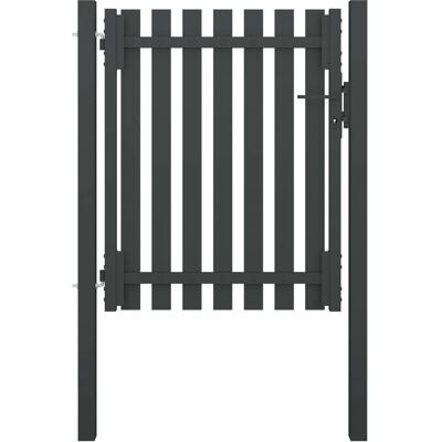vidaXL Puerta de valla de jardín de acero 1x1,5m Gris antracita - Cerca de jardín vidaXL Puerta de valla de jardín de acero 1x1,5m Gris antracita - Cerca de jardín
