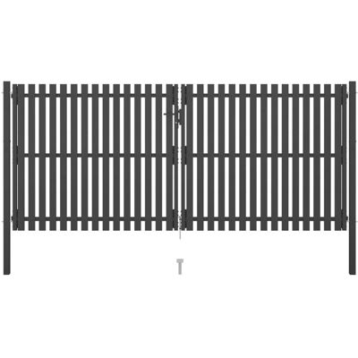 vidaXL Gartentor Stahl 4x2m Anthrazit Terrasse Barriere Zaun - Gartentür vidaXL Gartentor Stahl 4x2m Anthrazit Terrasse Barriere Zaun - Gartentür