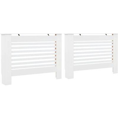 vidaXL 2x Heizkörperabdeckungen Weiß MDF Wohnzimmer Schlafzimmer Regal - Heizkörperabdeckung vidaXL 2x Heizkörperabdeckungen Weiß MDF Wohnzimmer Schlafzimmer Regal - Heizkörperabdeckung
