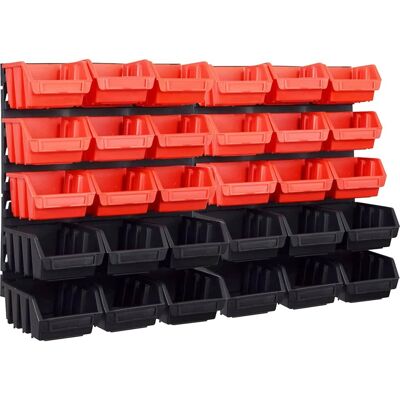 vidaXL 32 Stück Aufbewahrungsboxen Set mit Wandpaneelen - Aufbewahrungsboxen vidaXL 32 Stück Aufbewahrungsboxen Set mit Wandpaneelen - Aufbewahrungsboxen