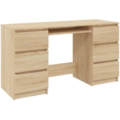 vidaXL 140x50x77 cm Sonoma Eichenholz Schreibtisch - Desk vidaXL 140x50x77 cm Sonoma Eichenholz Schreibtisch - Desk