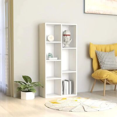 vidaXL Weißer Bücher-Schrank - 50x25x106 cm - Holzwerkstoff - Bücherregal vidaXL Weißer Bücher-Schrank - 50x25x106 cm - Holzwerkstoff - Bücherregal