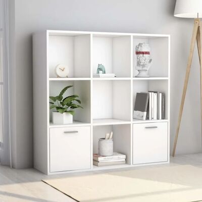 Nnevl Weiß Bücherregal - 98x30x98cm - Ingenieurholz Nnevl Weiß Bücherregal - 98x30x98cm - Ingenieurholz