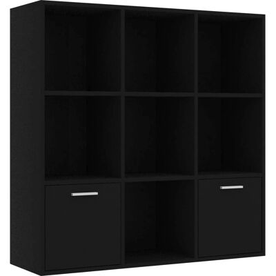 vidaXL Bibliothèque Noire 98x30x98 cm Bois technique - Bibliothèque - Publicité vidaXL Bibliothèque Noire 98x30x98 cm Bois technique - Bibliothèque - Publicité