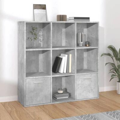vidaXL Bücherregal Beton Grau 98x30x98 cm Holzwerkstoff - Bücherregal vidaXL Bücherregal Beton Grau 98x30x98 cm Holzwerkstoff - Bücherregal