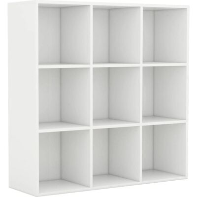 vidaXL 801125 Weiße Bücherregal - 9 Fächer - Wohnzimmer vidaXL 801125 Weiße Bücherregal - 9 Fächer - Wohnzimmer