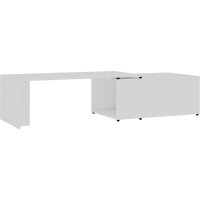 vidaXL Table Basse Blanche 150x50x35 cm Bois Composé - Table Basse - Publicité vidaXL Table Basse Blanche 150x50x35 cm Bois Composé - Table Basse - Publicité