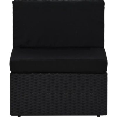 Vidaxl Modulare Schwarzes Rattan Ecksofa - Gartenmöbel Vidaxl Modulare Schwarzes Rattan Ecksofa - Gartenmöbel