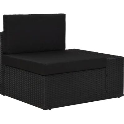 vidaXL Modulare Ecksofa mit Armlehne - Outdoor Modulare Eckcouch Schwarz vidaXL Modulare Ecksofa mit Armlehne - Outdoor Modulare Eckcouch Schwarz