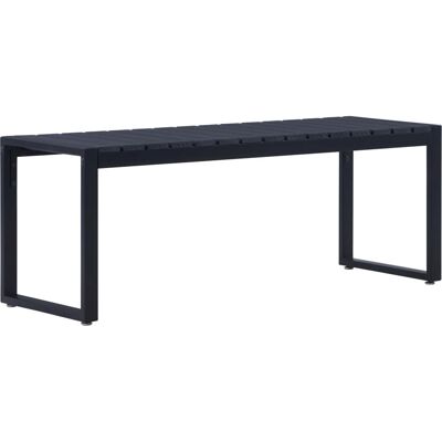 vidaXL Garden Bench 120.5cm PS Board Black Outdoor Seating - Garden Bench vidaXL Garden Bench 120.5cm PS Board Black Outdoor Seating - Garden Bench