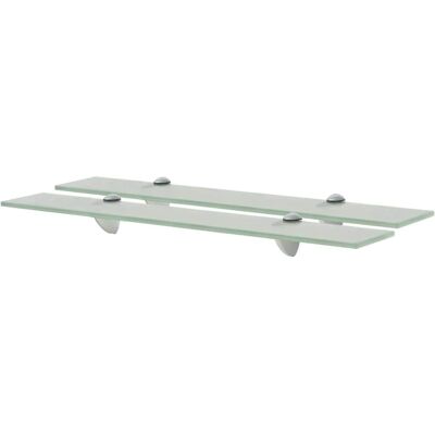 vidaXL Zwevende Planken 2 st Glas 60x10 cm - Floating Shelves vidaXL Zwevende Planken 2 st Glas 60x10 cm - Floating Shelves