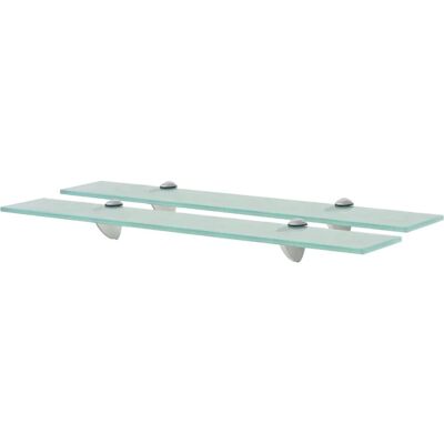 vidaXL Klarsicht Glas Floating Regale Set - 2 Stück 60x20 cm vidaXL Klarsicht Glas Floating Regale Set - 2 Stück 60x20 cm