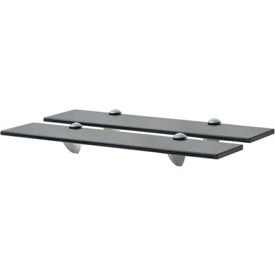 Étagères flottantes en verre noir vidaXL 50x20 cm - Floating Shelves - Publicité Étagères flottantes en verre noir vidaXL 50x20 cm - Floating Shelves - Publicité