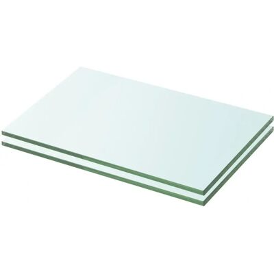 vidaXL Shelves 20x25 cm Transparent Glass Set - Shelves vidaXL Shelves 20x25 cm Transparent Glass Set - Shelves
