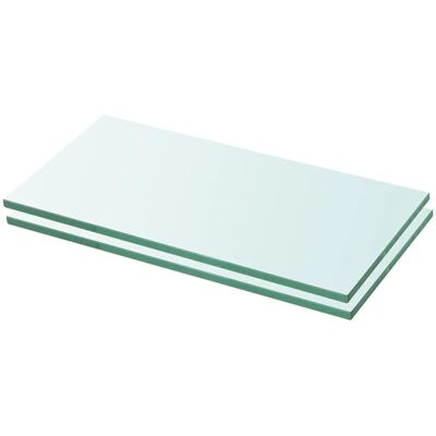 vidaXL Étagères 2 pièces Verre Transparent 20x30 cm - Étagère - Publicité vidaXL Étagères 2 pièces Verre Transparent 20x30 cm - Étagère - Publicité