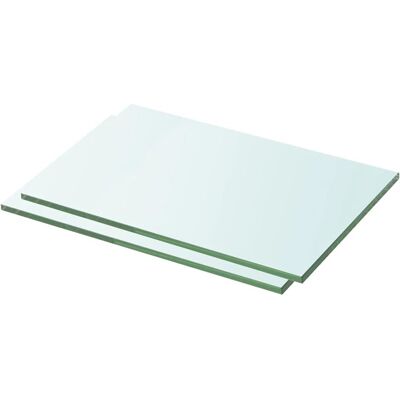 vidaXL Transparent Glass Shelves 30x15 cm - Shelf vidaXL Transparent Glass Shelves 30x15 cm - Shelf