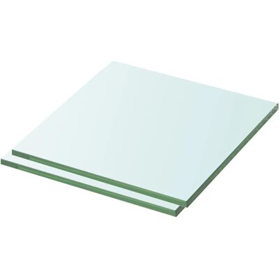 vidaXL Étagères 2 pcs Verre Transparent 30x25 cm - Shelf vidaXL Étagères 2 pcs Verre Transparent 30x25 cm - Shelf