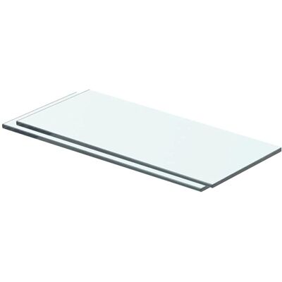 vidaXL Étagères 2 pcs Panneau Verre Transparent 40x12 cm - Shelf - Publicité vidaXL Étagères 2 pcs Panneau Verre Transparent 40x12 cm - Shelf - Publicité