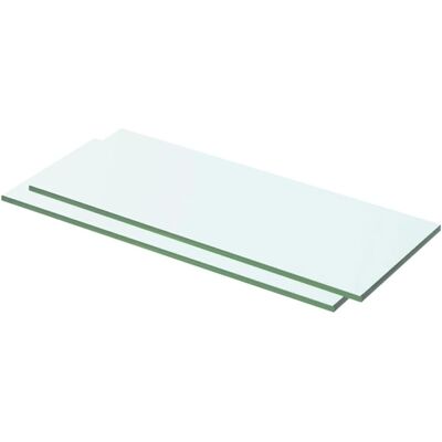 vidaXL Étagères 2 pcs Panneau en Verre Transparent 50x15 cm - Shelves - Publicité vidaXL Étagères 2 pcs Panneau en Verre Transparent 50x15 cm - Shelves - Publicité