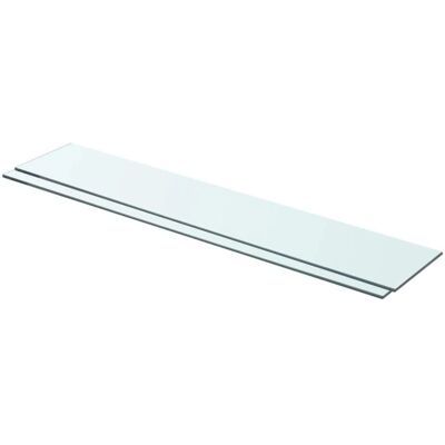 vidaXL Scaffali 2 pezzi Pannello di vetro Trasparente 80x15 cm - Shelves vidaXL Scaffali 2 pezzi Pannello di vetro Trasparente 80x15 cm - Shelves