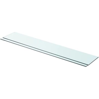 vidaXL Glass Shelves 2 pcs - Transparent 90x15 cm - Shelf vidaXL Glass Shelves 2 pcs - Transparent 90x15 cm - Shelf