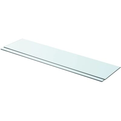 vidaXL Étagères 2 pcs Verre Transparent 90x20 cm - Shelves - Publicité vidaXL Étagères 2 pcs Verre Transparent 90x20 cm - Shelves - Publicité
