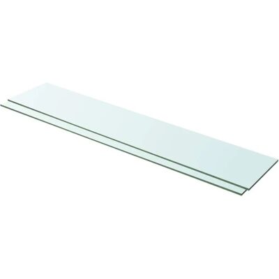 vidaXL Planken 2 stuks Paneel Glas Helder 100x20 cm - Plank vidaXL Planken 2 stuks Paneel Glas Helder 100x20 cm - Plank