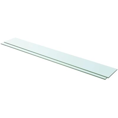 vidaXL Étagères 2 pièces Verre Transparent 110x15 cm - Shelves - Publicité vidaXL Étagères 2 pièces Verre Transparent 110x15 cm - Shelves - Publicité