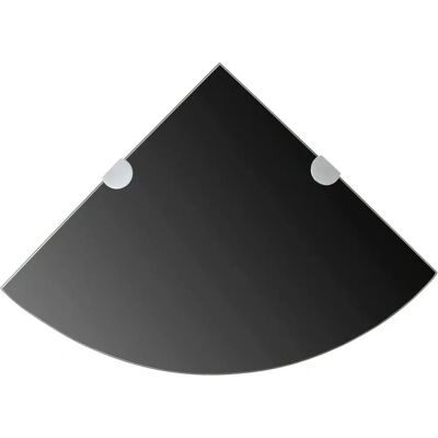vidaXL Eckregale 2 Stück Chrom Glas Schwarz - Eckregale vidaXL Eckregale 2 Stück Chrom Glas Schwarz - Eckregale