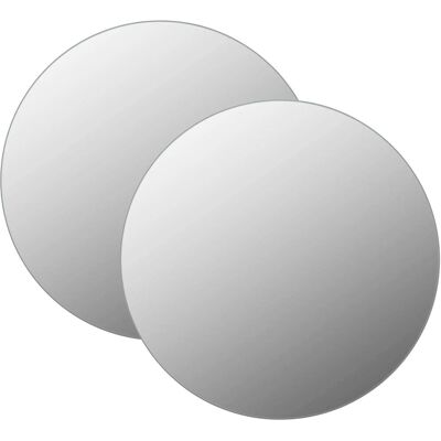 vidaXL 2x Lustra na ścianę 70cm Okrągłe Szkło Sypialnia Wystrój vidaXL 2x Lustra na ścianę 70cm Okrągłe Szkło Sypialnia Wystrój