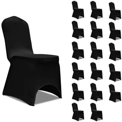 vidaXL Schwarze Stuhhusse-Set - Universell Passform vidaXL Schwarze Stuhhusse-Set - Universell Passform