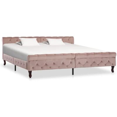 VidaXL 288570 Pink Samtbettrahmen - Bettgestell VidaXL 288570 Pink Samtbettrahmen - Bettgestell
