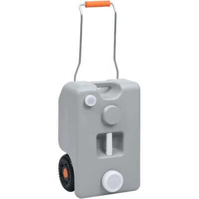 Réservoir d'eau gris 25L avec roues vidaXL pour camping Réservoir d'eau gris 25L avec roues vidaXL pour camping